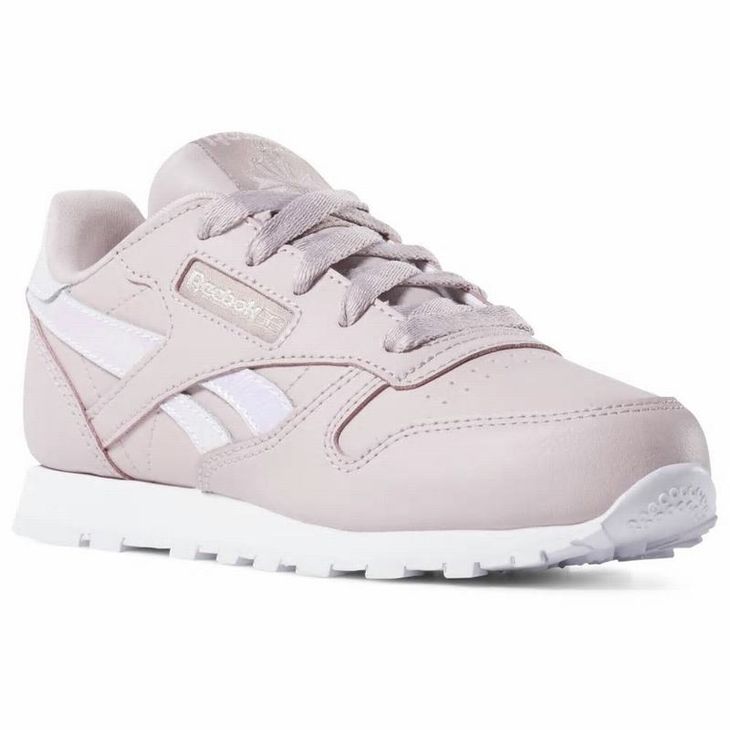 Reebok Classic Leather Tenisky Dievcenske - Siva/Biele KL1660QN